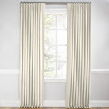 Euro Pleat Drapery in Lush Linen - Antique White