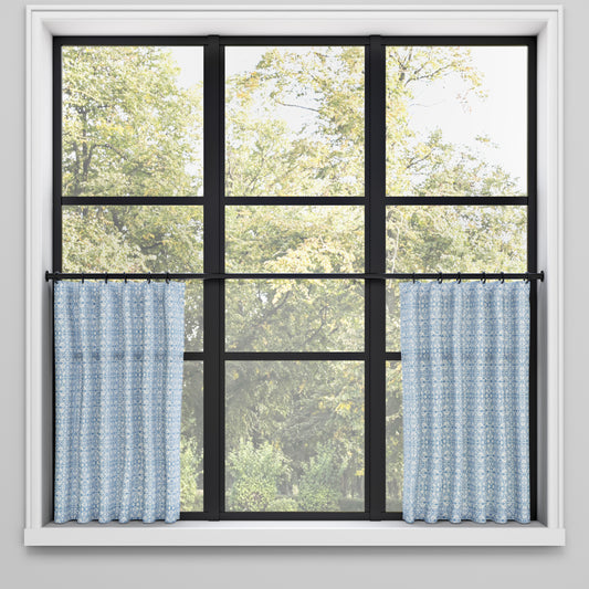 Convertible Pleat Cafe Curtain in Palazzo - Chambray