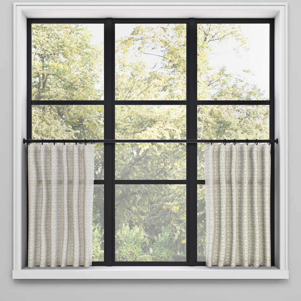 Convertible Pleat Cafe Curtain in Palazzo - Linen