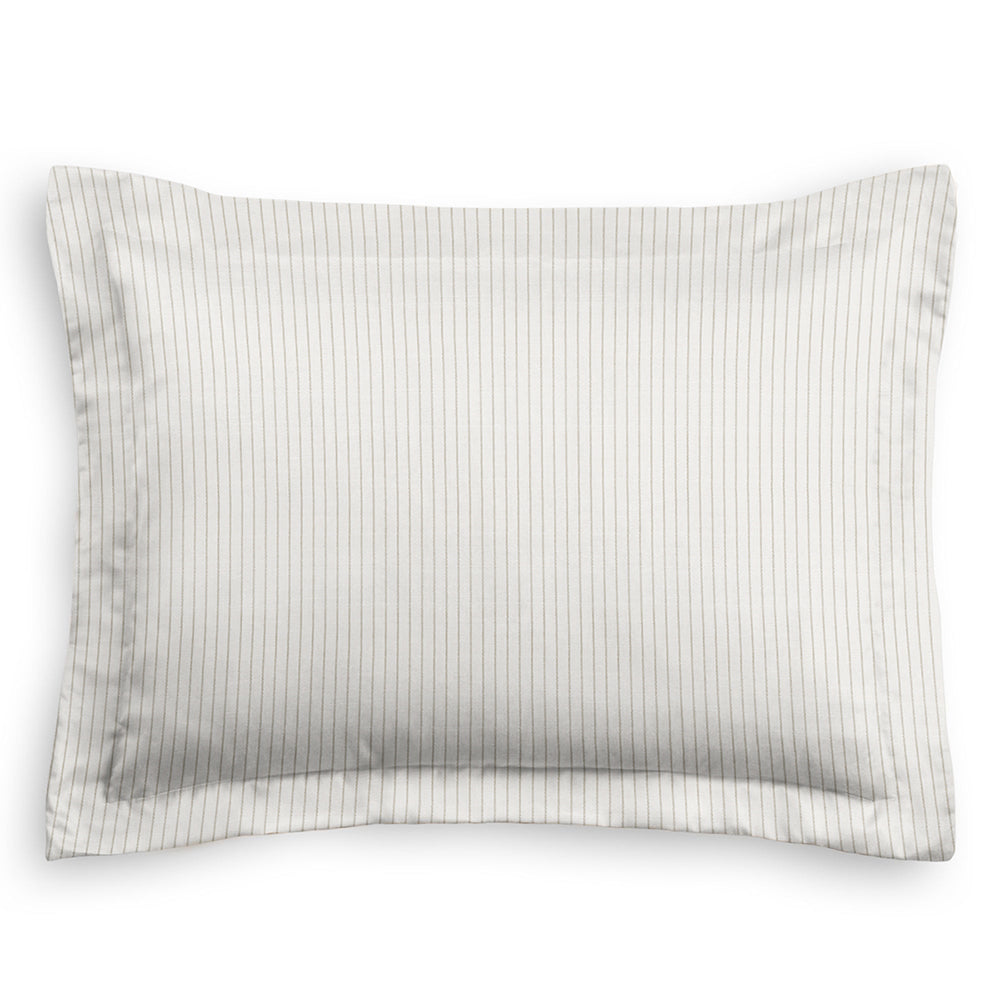 Pillow Sham in Sand Dollar Stripes