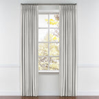 Pinch Pleat Drapery in Sand Dollar Stripes