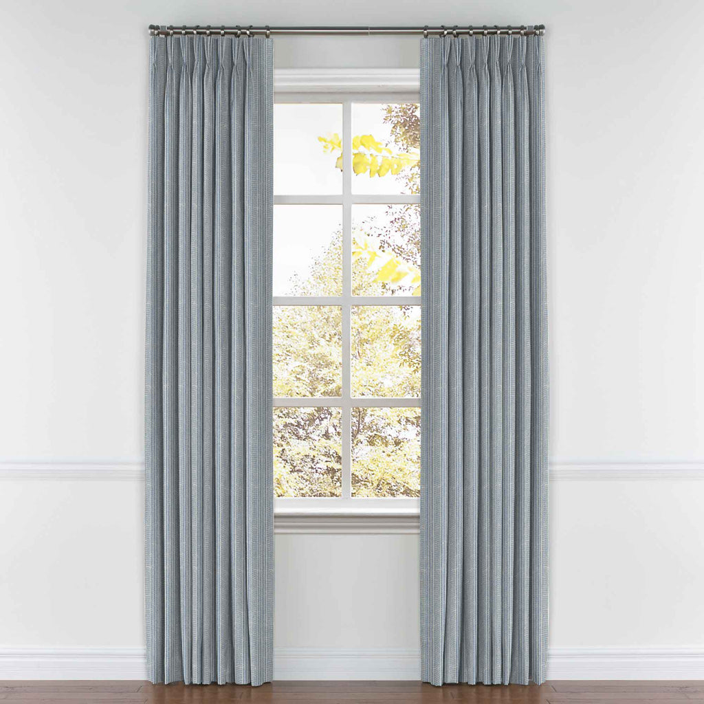 Pinch Pleat Drapery in All Lined Up - Lake