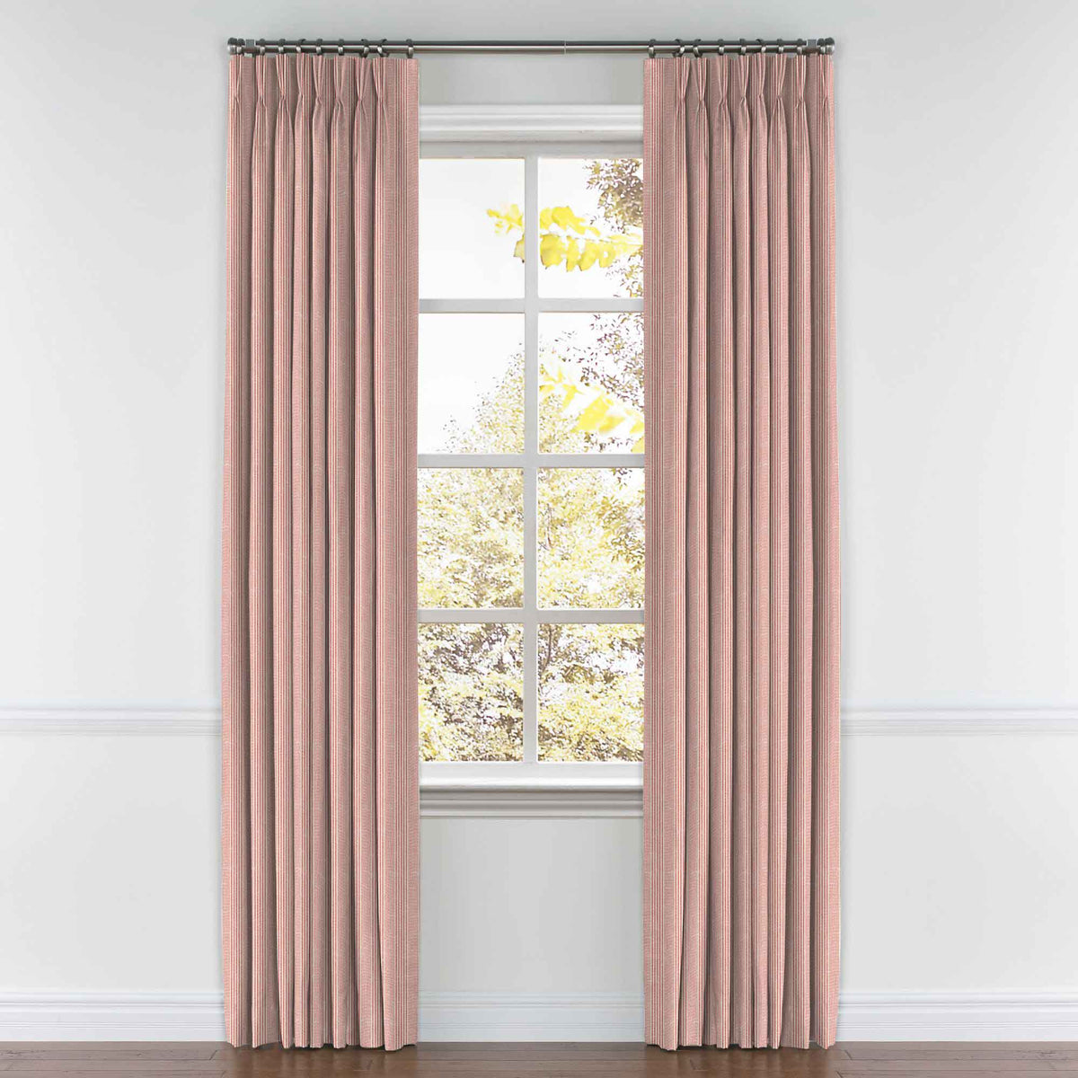 Pinch Pleat Drapery in All Lined Up - Sunset