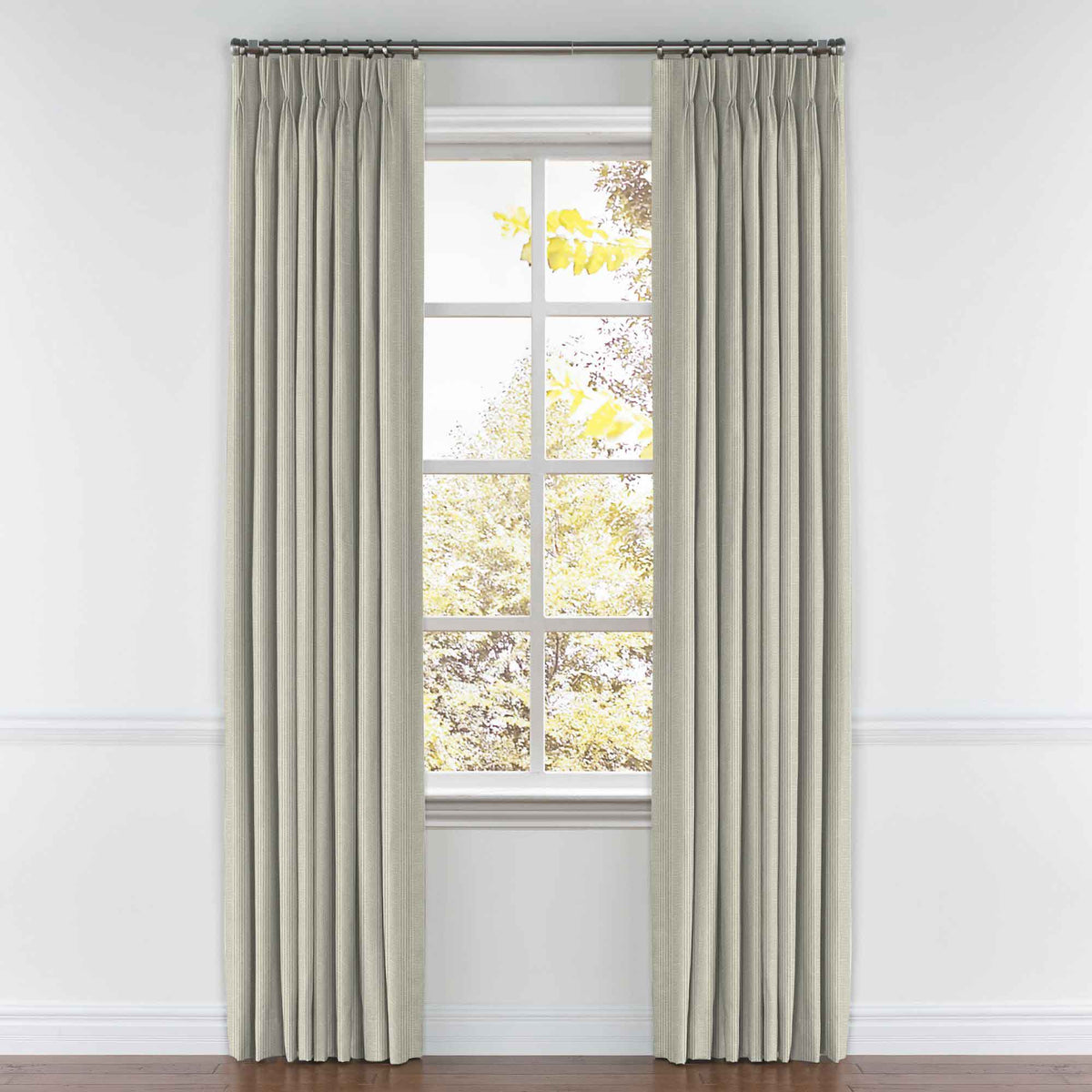 Pinch Pleat Drapery in All Lined Up - Shell