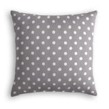 Outdoor Pillow in Polka Face - Pewter