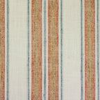 Circular Throw Pillow in French Laundry Stripe - Apricot