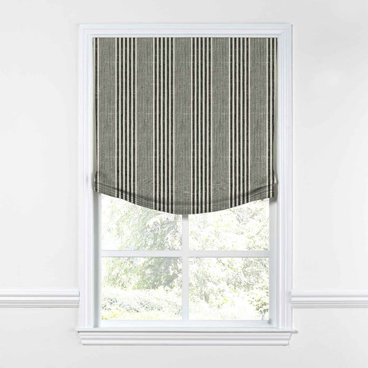 Relaxed Roman Shade in All Lined Up - Loon