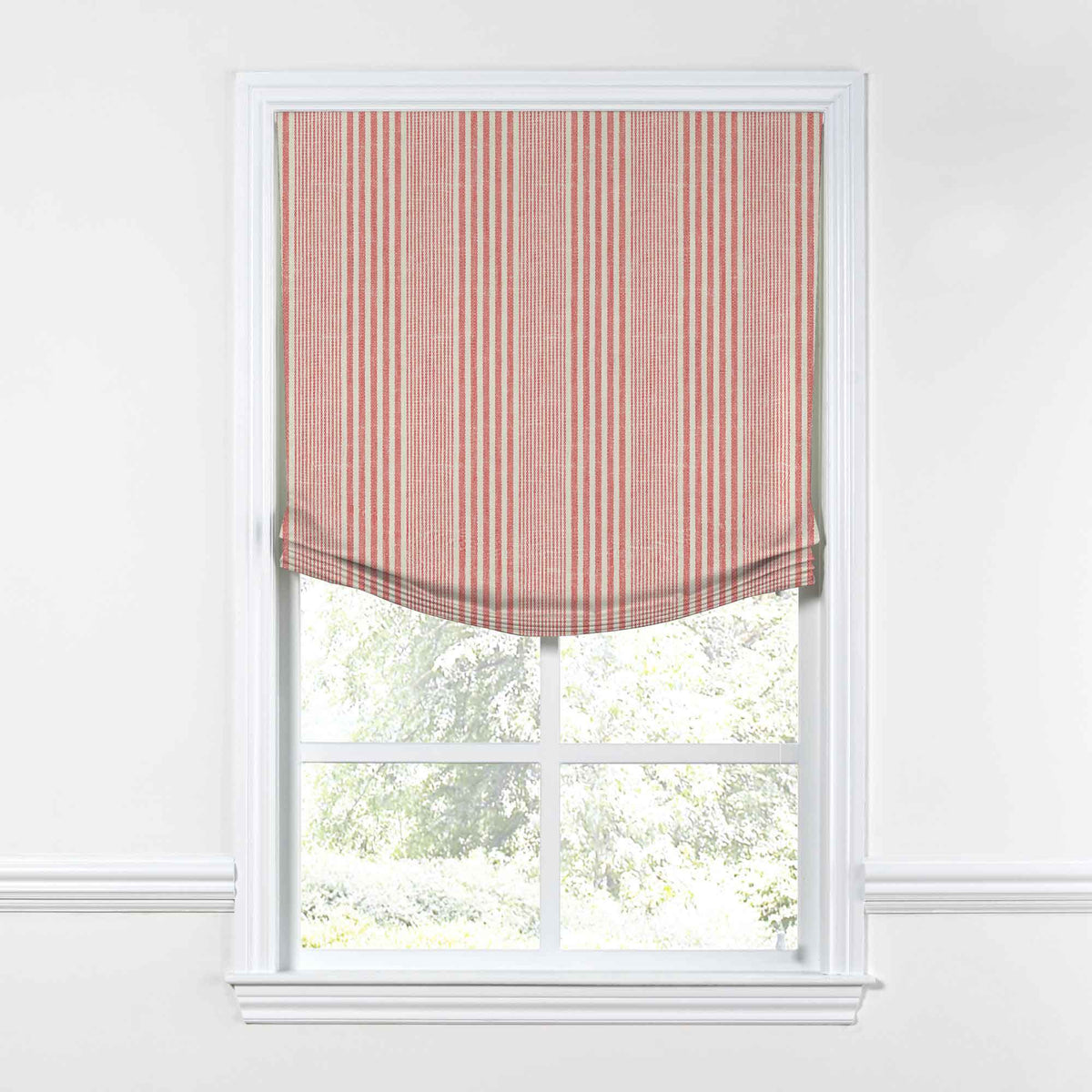 Relaxed Roman Shade in All Lined Up - Sunset