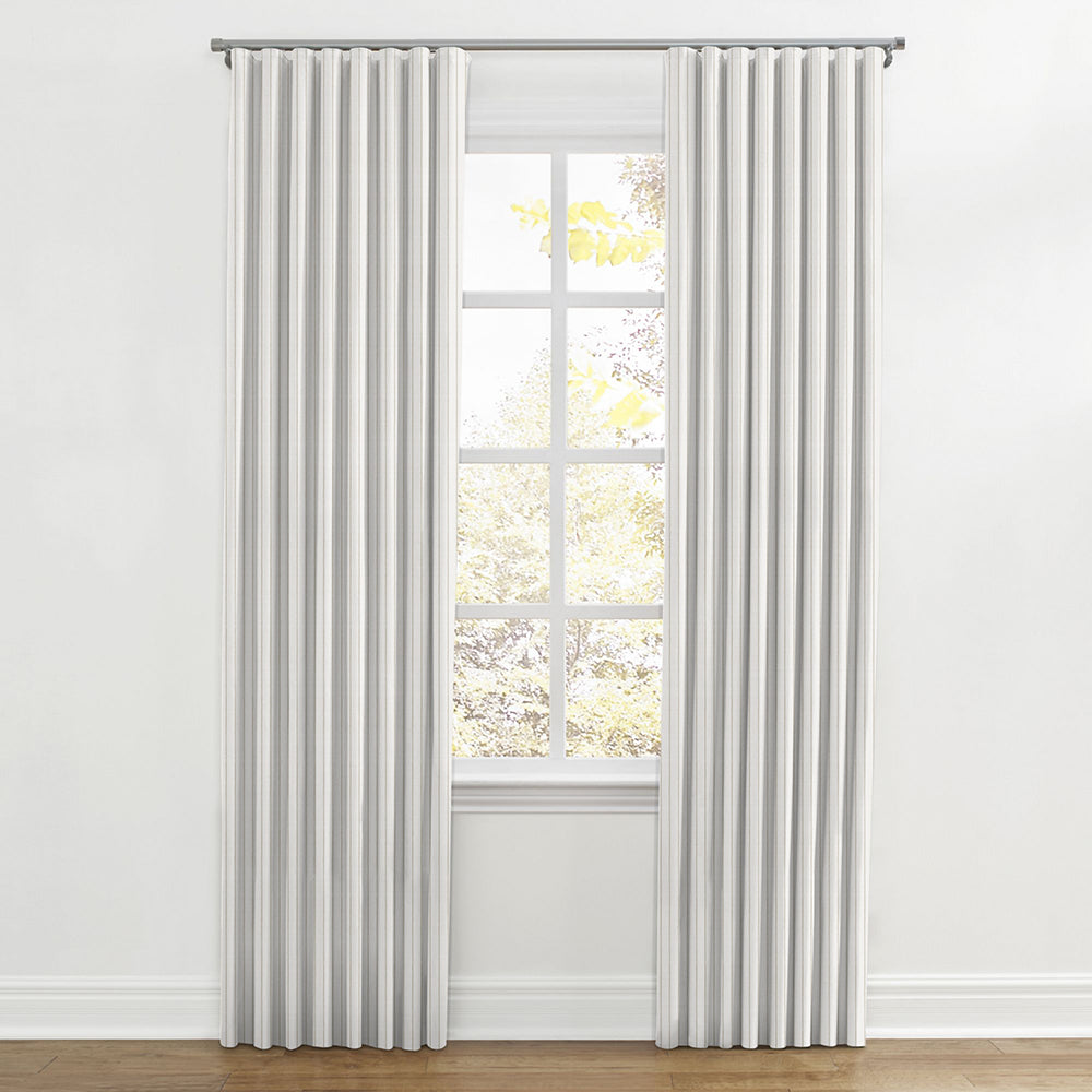 Ripplefold Drapery in Sand Dollar Stripes