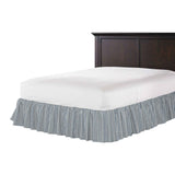 Ruffle Bedskirt in All Lined Up - Lake