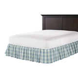 Ruffle Bedskirt in Foxy Plaid - Harbor