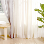 Convertible Pleat Cafe Curtain in Linen Sheer - Ivory