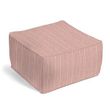 Square Pouf in All Lined Up - Sunset