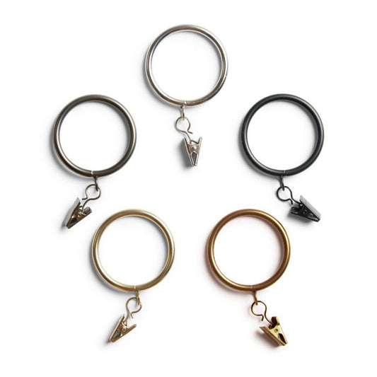Standard Drapery Rings, Set of 7