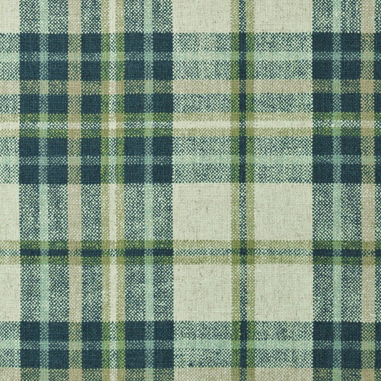 Pinch Pleat Drapery in Summer Plaid - Twilight