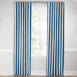 Euro Pleat Drapery in Sunbrella® Cabana - Regatta