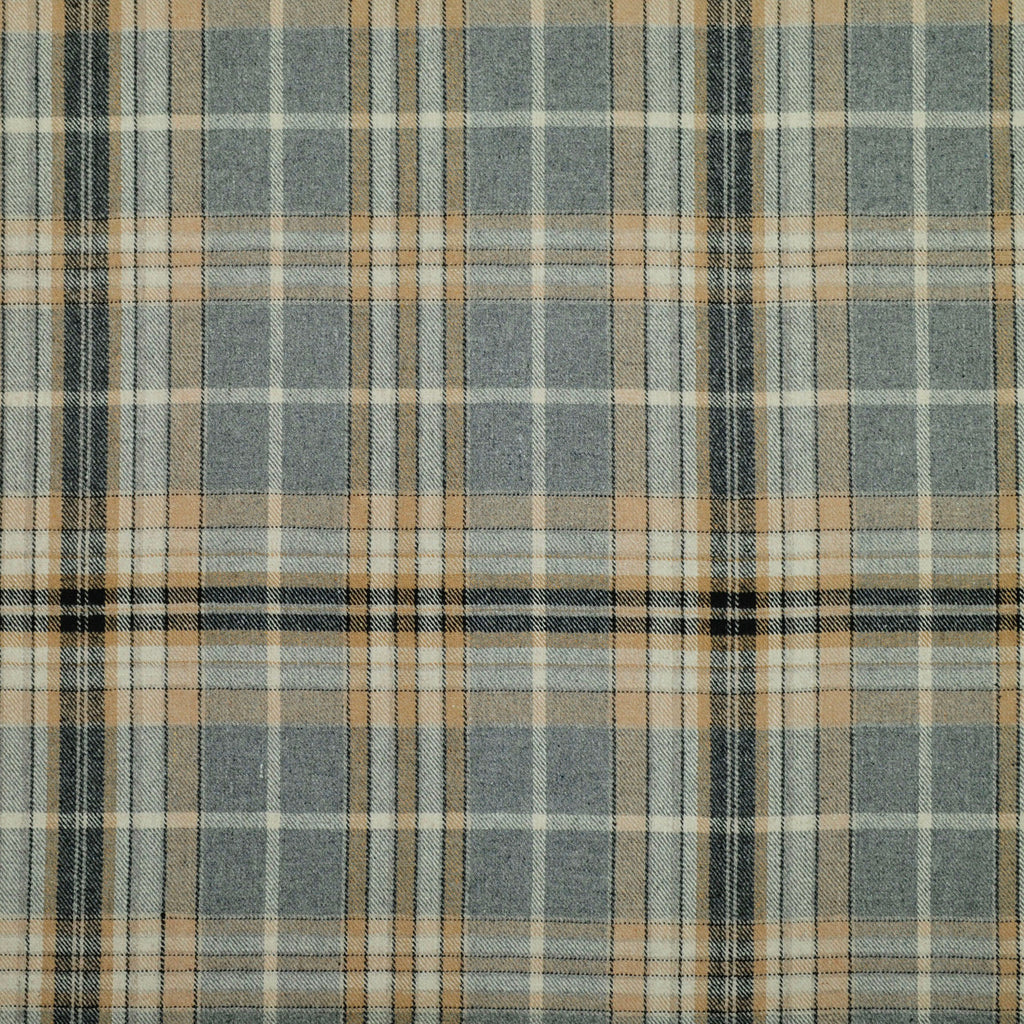 Flat Roman Shade in Tartan - Thunder