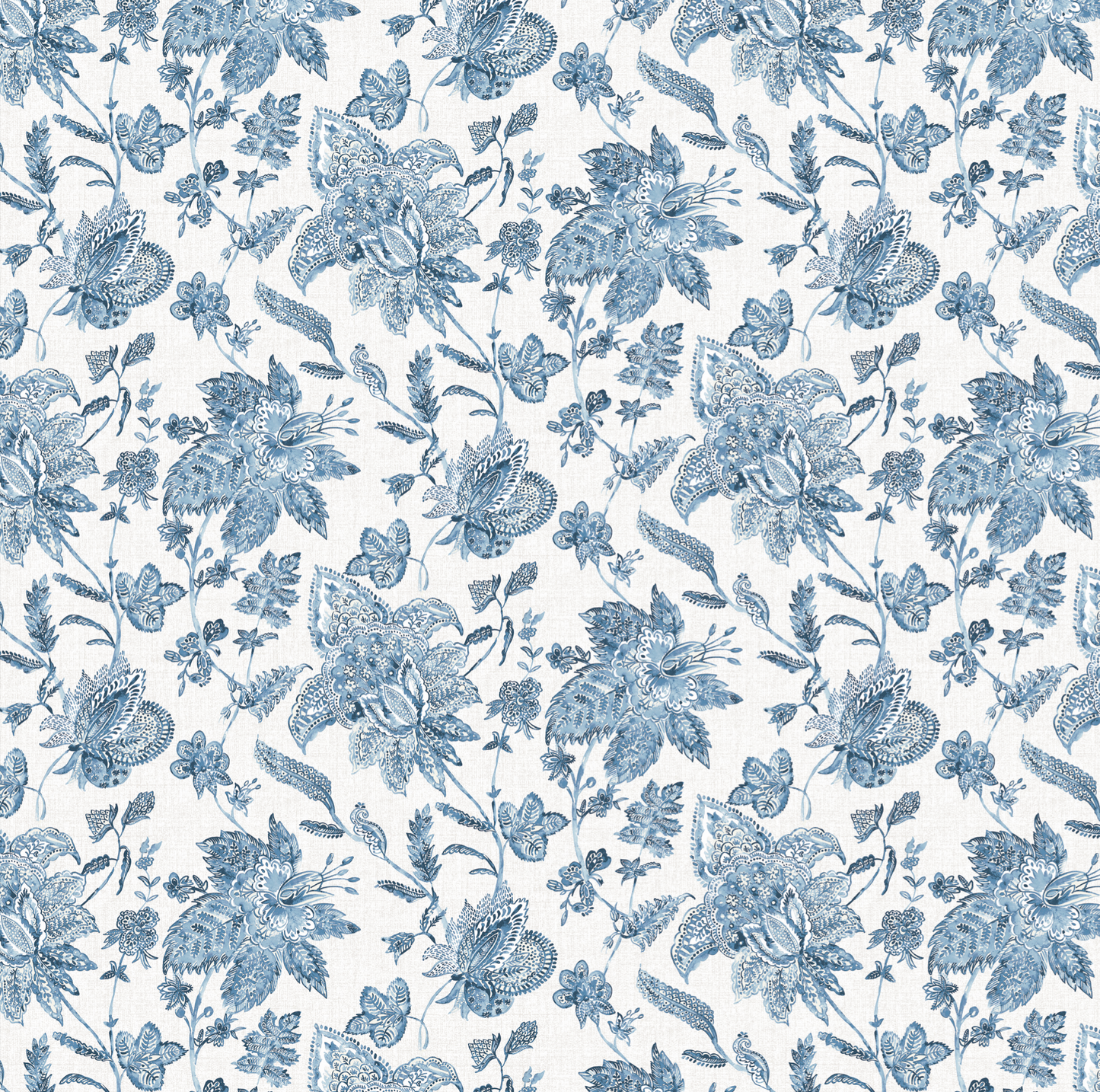 Dual Rod Pocket Curtains in Toile - Blue Skies