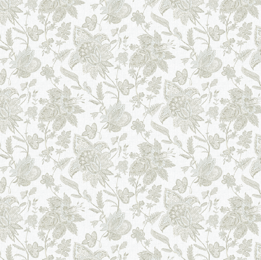 Dual Rod Pocket Curtains in Toile - Rich Cream