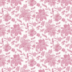 Flat Roman Shade in Toile - Strawberry