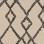 Throw Pillow in Trellis Island - Black