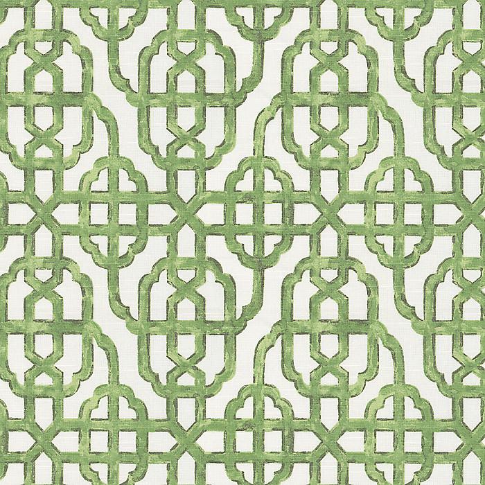Tailored Bedskirt in Trellis Like It Is - Meadow