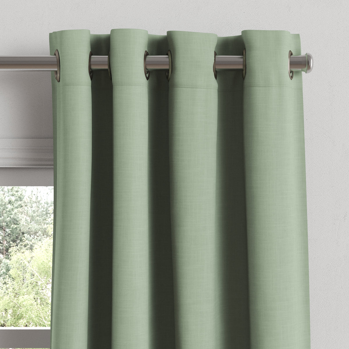 Grommet Drapery in Classic Linen - Olive