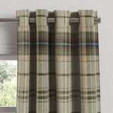 Grommet Drapery in Tartan Cappuccino