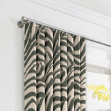 Ripplefold Drapery in Zebra Ikat - Steel