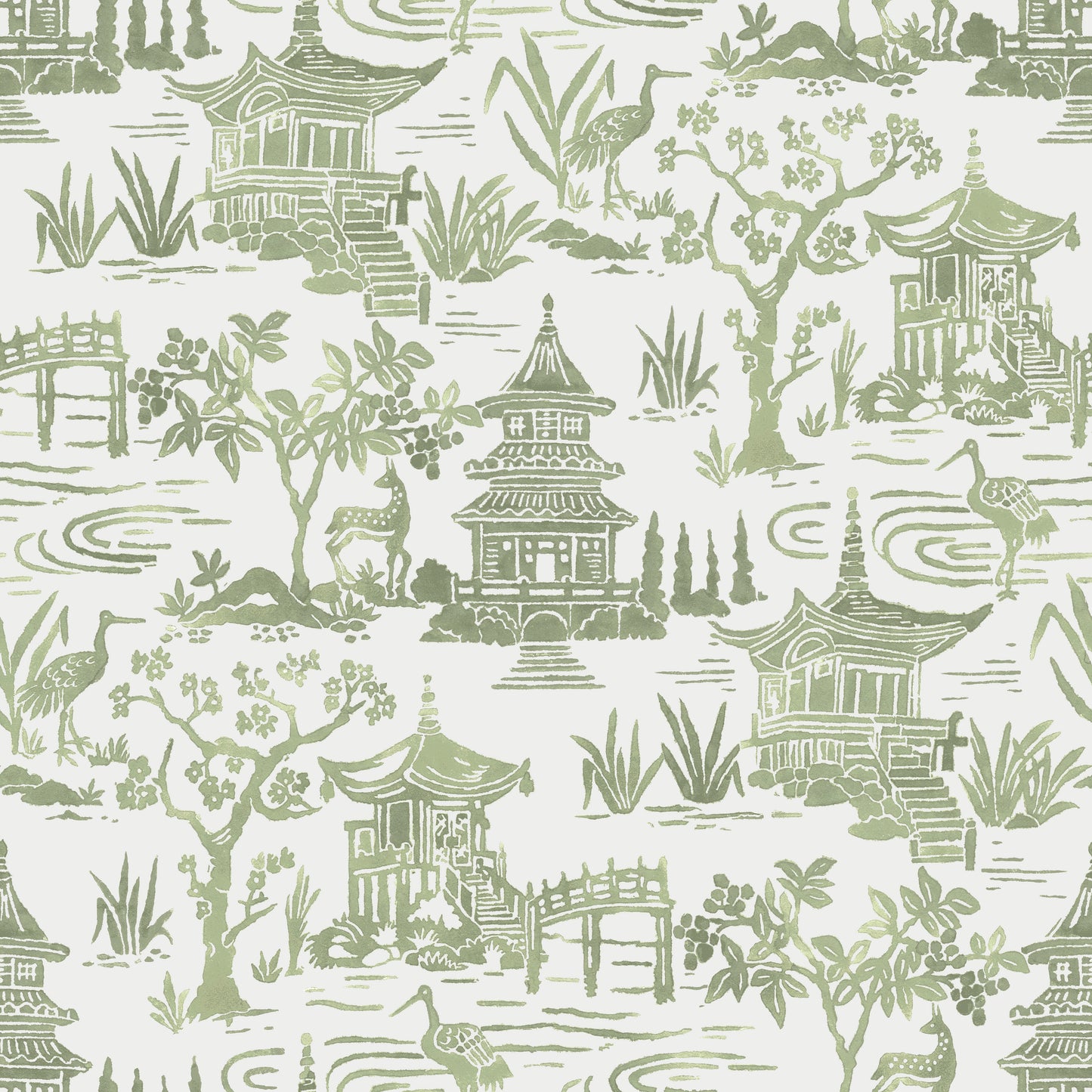 Throw Pillow in Zen Garden - Jade