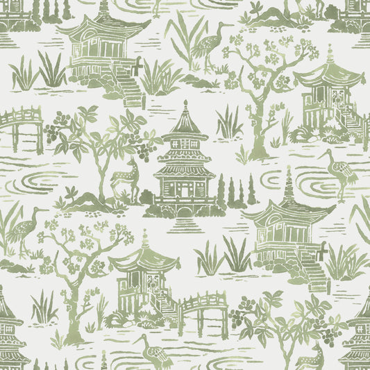 Large Lumbar Pillow in Zen Garden - Jade