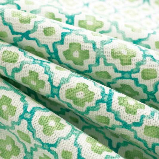 Flat Roman Shade in Positive Print - Emerald