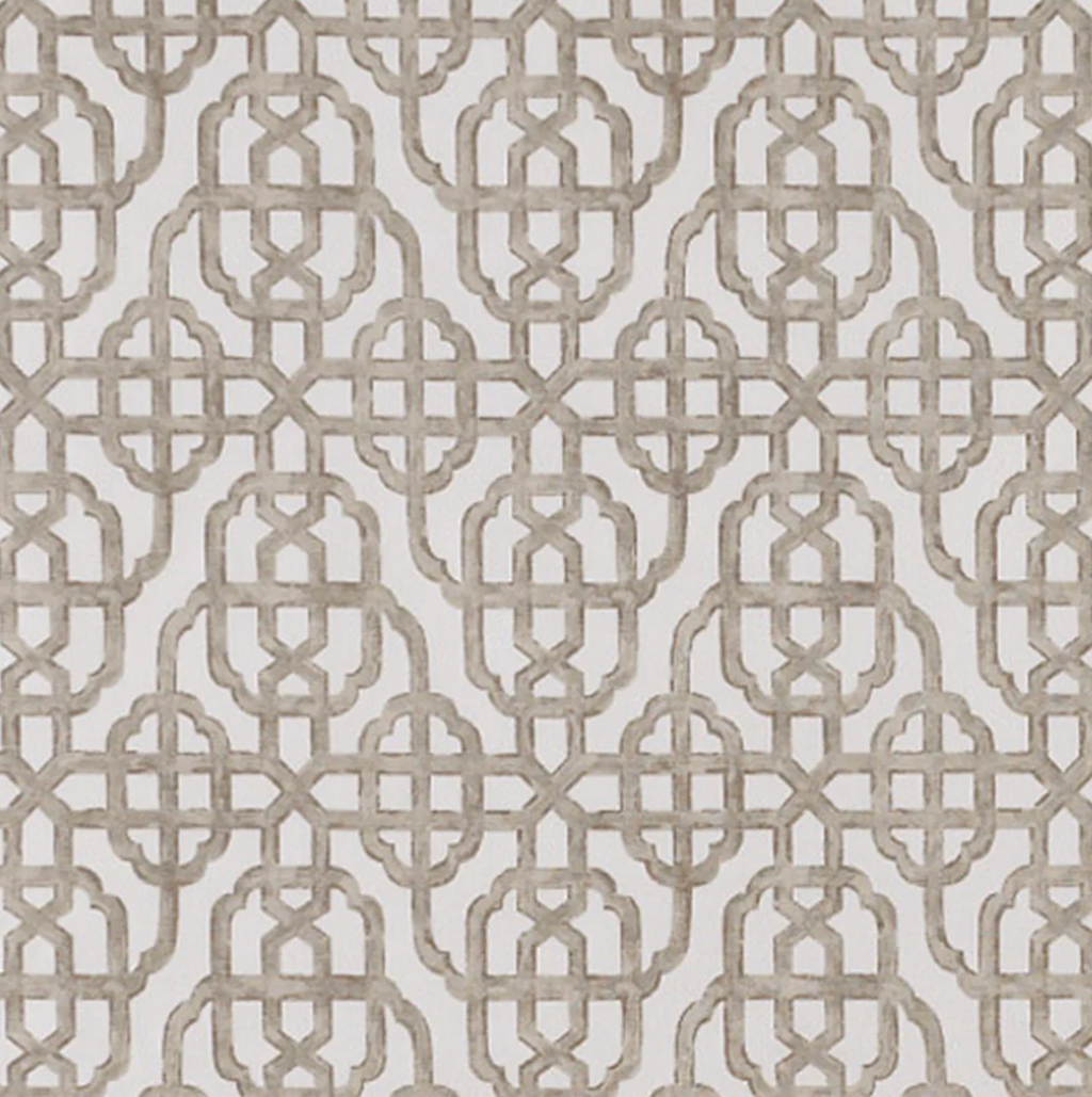 Large Lumbar Pillow in Trellis Like It Is - Beige