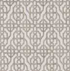 Circular Throw Pillow in Trellis Like It Is - Beige