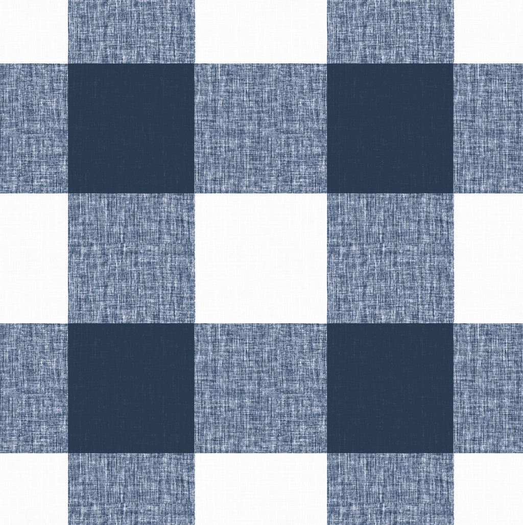Simple Floor Pillow in Buffalo Check - Navy