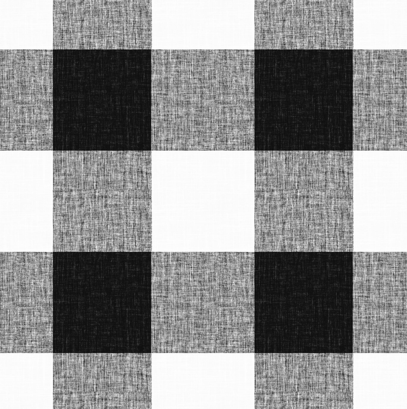 Square Pouf in Buffalo Check - Black