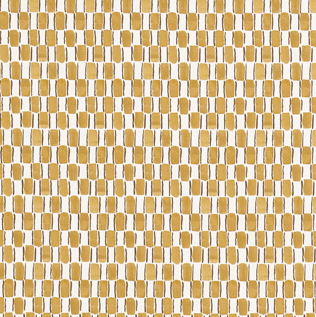 Circular Throw Pillow in Checking In Honey