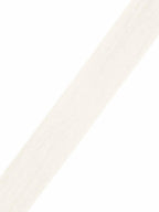 Flat Roman Shade in White Linen with White Trim