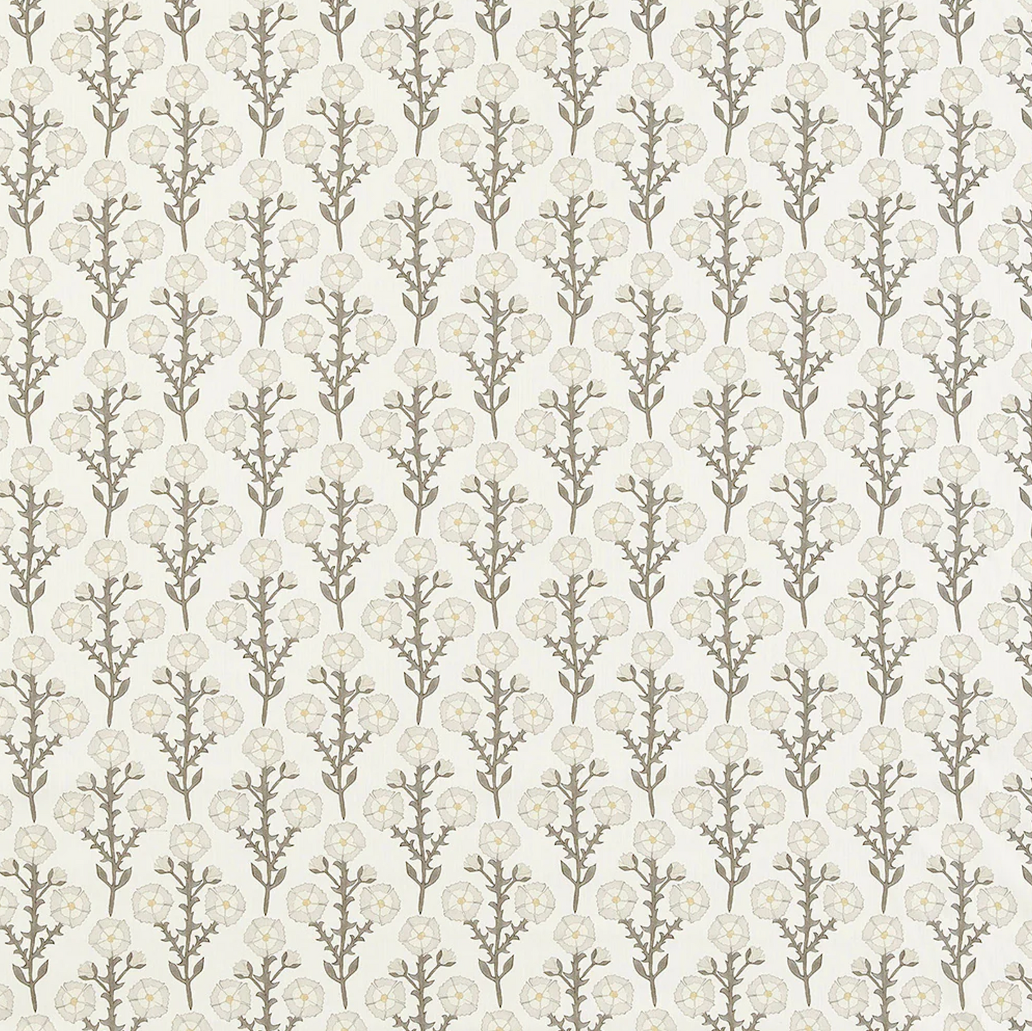Pinch Pleat Cafe Curtains in Cottage Flowers - Vanilla