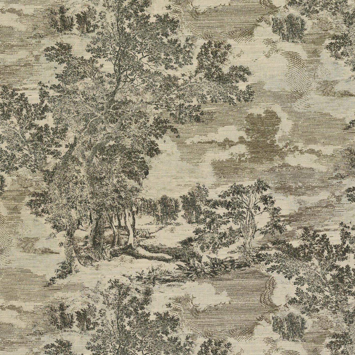 Grommet Drapery in Country Toile - Onyx