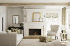 Relaxed Roman Shade in Country Toile - Onyx
