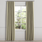 Convertible Drapery in Little White Line - Sage