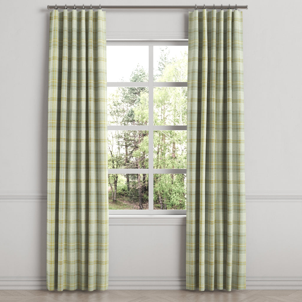 Convertible Drapery in Summer Plaid - Stone