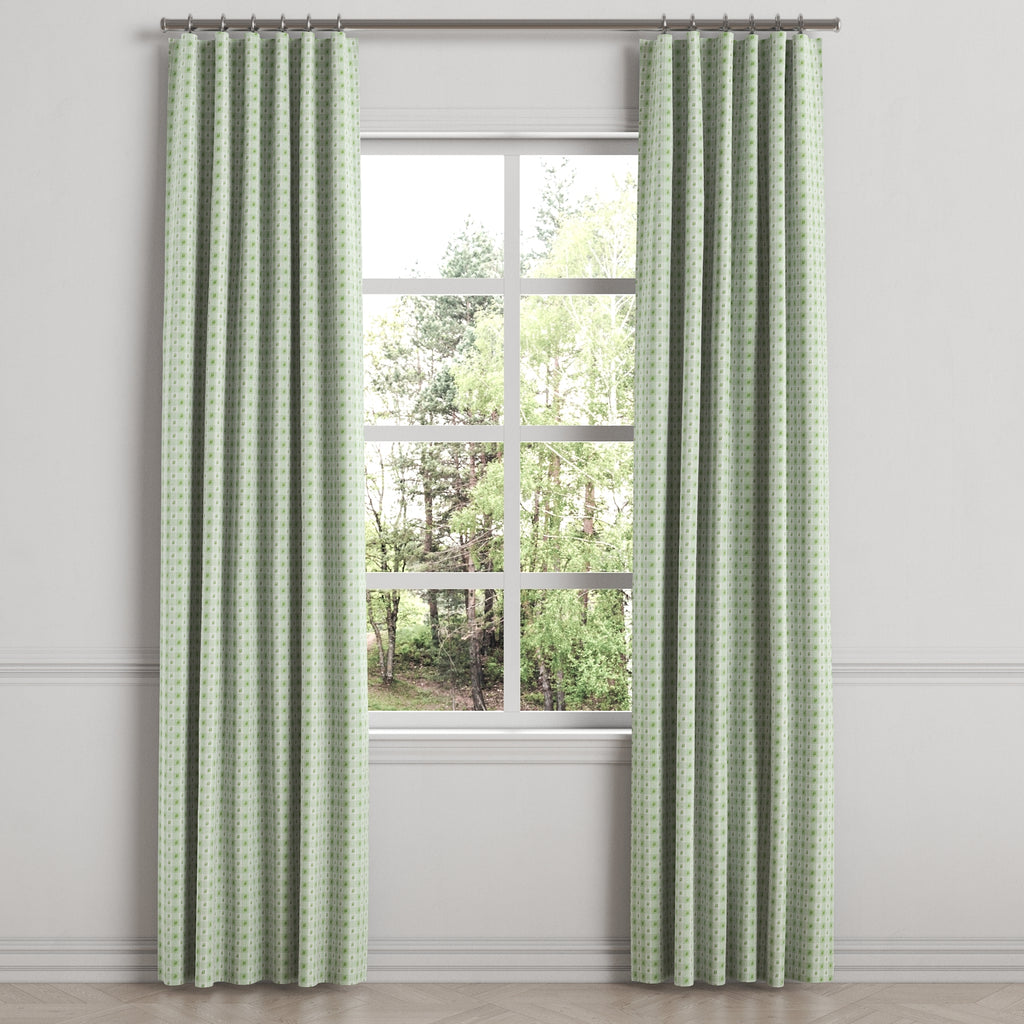 Convertible Drapery in Luxe Gingham - Celery