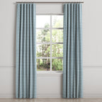 Convertible Drapery in Luxe Gingham - Chambray