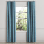 Convertible Drapery in Woven Cotton - Deep Blue