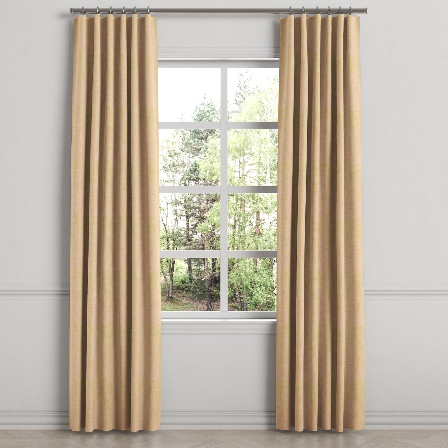 Convertible Drapery in Woven Cotton - Melon
