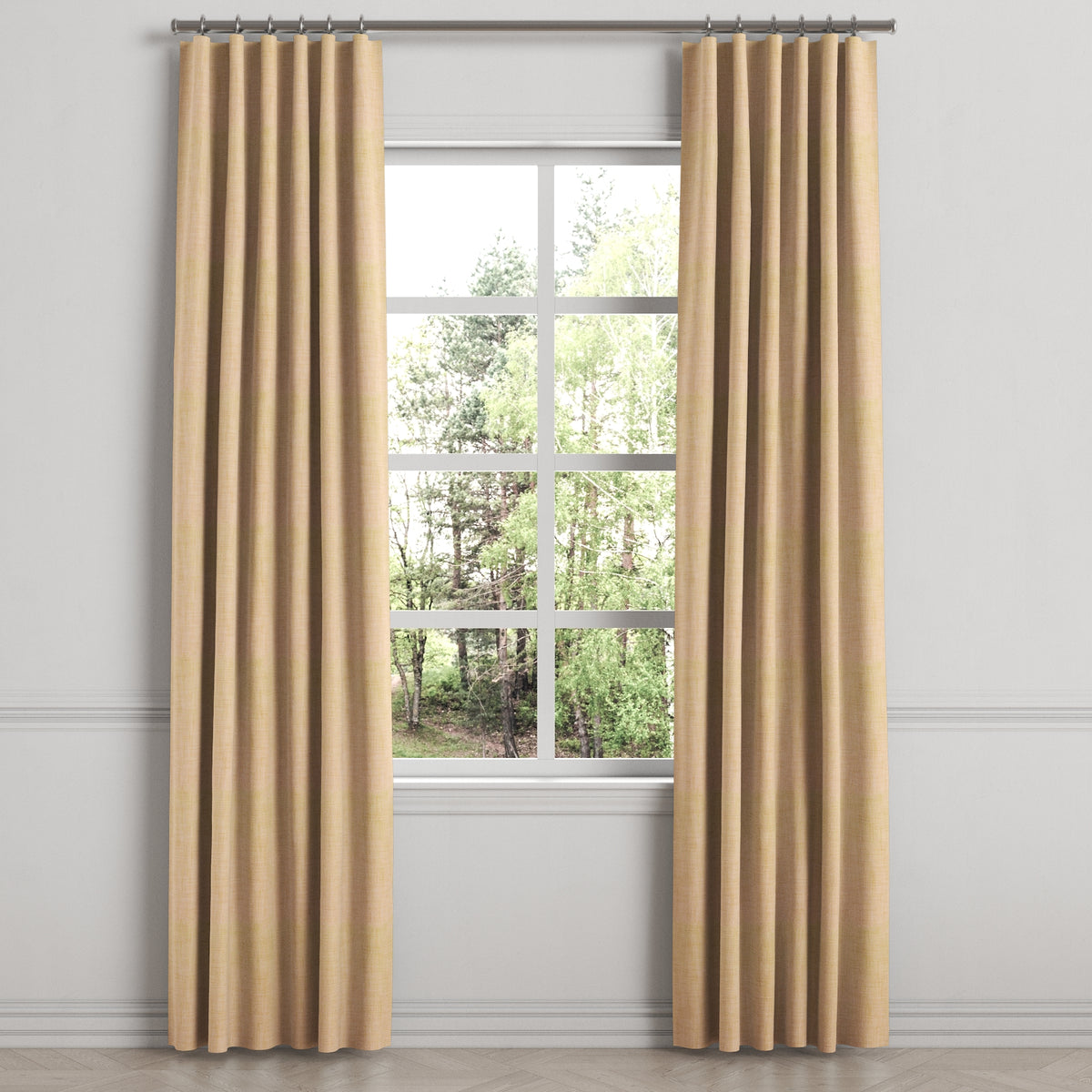 Convertible Drapery in Woven Cotton - Melon