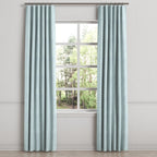 Convertible Drapery in Woven Cotton - Sky Blue