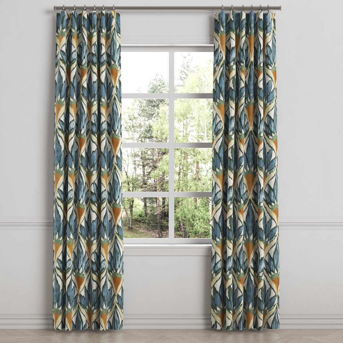 Convertible Drapery in Petal Press - Aquamarine